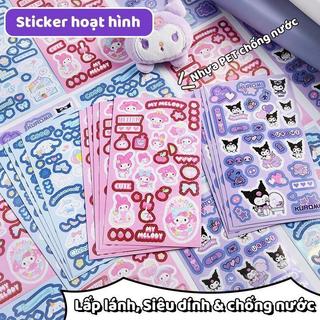 Sticker Chống Nước Hoạt Hình Laser Dán Túi Xách Tay Cho Bé Gái Trang Trí DIY Cute Xinh Xắn