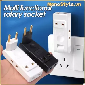 Bộ chuyển đổi phích cắm MONOSTYLE, Ổ cắm tường mở rộng Ổ cắm điện EU, Bộ chuyển đổi ổ cắm 4 trong 1 xoay 180 độ an toàn