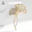 Trâm cài Ginkgo Biloba Tính khí sang trọng, Thiết kế Sense Niche, Pin cao cấp, Bộ đồ tinh tế, Phụ kiện Corsage [Mina]