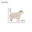 AqToCna Thời Trang Cừu Động Vật Thổ Cẩm Tinh Tế Unisex Huy Hiệu Pin Cho Ngày Lễ Tình Nhân Quà Tặng Quần Áo Hàng Ngày Trang Trí 1 Cái AqToCna