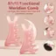 2 Chiếc Massage Kinh Tuyến Cơ Thể Bằng Nhựa Năm Răng Rộng Trị Liệu Châm Cứu Chống Tĩnh Điện Mịn Tóc