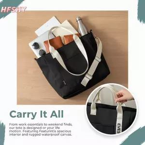 HFSHY Mới Thường Ngày Tote Dung Tích Lớn Túi Đeo Vai Nylon Chống Thấm Nước Túi Xách Vải Thời Trang Đơn Giản Túi Messenger Cho Nữ Sinh VN