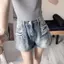 Quần Short Denim Hot Girl của Mỹ dành cho nữ Mùa hè 2026 Phong cách mới Eo cao Kích thước lớn Ôm hơn Nhìn thẳng chữ a Quần nóng siêu ngắn