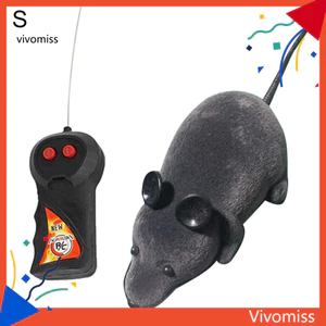 Mèo Cưng Mèo Con Ngộ nghĩnh Không Dây Điều Khiển Từ Xa Chuột Giả Búp Bê Sang Trọng Chơi Đồ Chơi