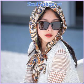 SOULSPACE Baotou Mũ Mô Phỏng Lụa Thoáng Khí Hồi Giáo Turban, Mũ Chống Nắng Mềm Thời Trang Nữ
