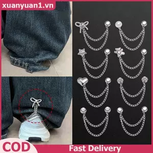 Kẹp quần áo có thể điều chỉnh dành cho nữ XUAN kèm đồ trang trí bướm - Ngắn tay tức thì, thích hợp cho áo sơ mi, váy, quần VN