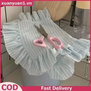 XUAN Tối Giản Sọc Ruffle Placemat Cà Phê Thảm, Nướng Thực Phẩm Chụp Ảnh Khăn Ăn Nhà Để Bàn Trang Trí VN