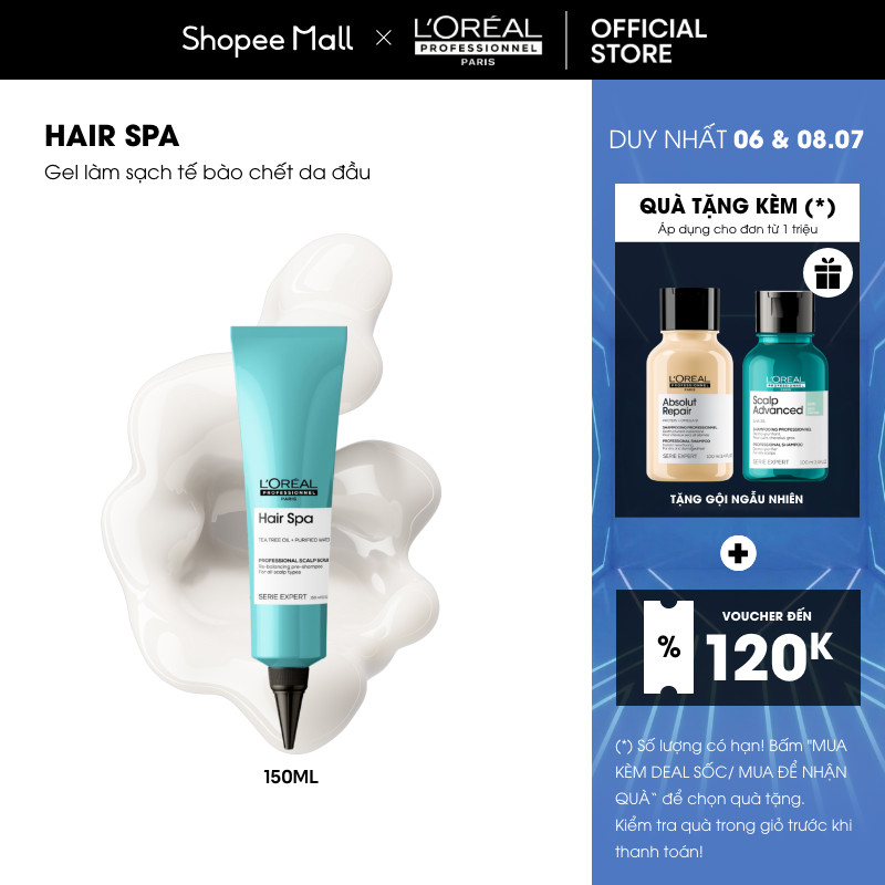 Gel làm sạch tế bào chết cho da đầu chuyên nghiệp L'ORÉAL PROFESSIONNEL Hair Spa Professional Scalp Scrub