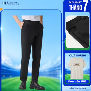 Quần Tây Nam HLA Ống Đứng, Lót Nỉ, Co Giãn Thoải Mái, Phong Cách Công Sở Phù Hợp Nhiều Dịp Khác Nhau