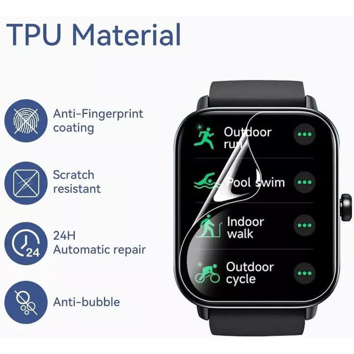 LYSANDRA Tương thích cho Đồng hồ thông minh TOOBUR IDW19 1.8 ", [6 Gói] Phim trong suốt TPU phủ toàn diện Tương thích cho Đồng hồ thông minh TOOBUR ID – 4