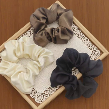 Scrunchies lụa cột tóc màu pastel trơn cao cấp Aminta- Dây buộc tóc scrunchie set dễ thương sang trọng