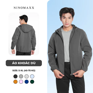 Áo Khoác Dù Nam Basic Mũ Trùm Nhiều Màu NINOMAXX 2409012