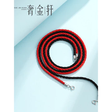 925 Bạc Dây Da Vòng Cổ Dây Cotton Dây Mặt Dây Chuyền Vòng Cổ Dây Pha Lê Ngọc Ngọc Mặt Dây Chuyền Nam Nữ Đen Dây Đỏ Sáp Dây