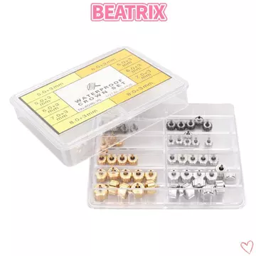 BEATRIX‌ Bộ phận đồng hồ Vương miện, Vương miện đồng hồ thay thế bằng đồng bạc, Kim loại bền 9 * 5cm Thân đồng hồ O Ring Sửa chữa đồng hồ