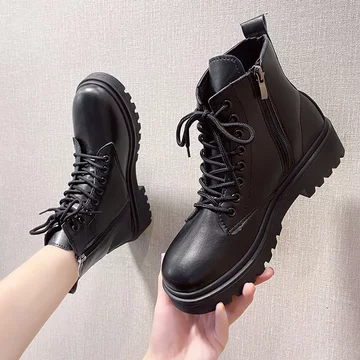 giày bốt nữ giày bốt nữ cổ cao Size Lớn Nữ 41-43 Giày Bốt Martin Nữ 2026 Phong Cách Mới Mùa Thu ins Phong Cách Anh Béo Chân Rộng Chân Giày Bốt Ngắn