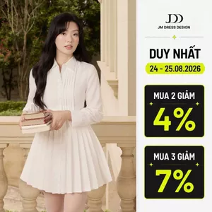 Đầm Bấu Ly Ngực Chân Xếp Ly, Đai Eo 1S21.2601, Đầm Mini Phong Cách Tiểu Thư Sang Trọng Đầm Công Sở Thanh Lịch By JM