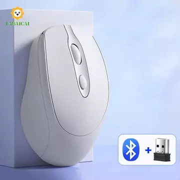 Chuột không dây LAABAICAI Macaron, Chuột không dây công thái học 2.4Ghz + BT5.0 1600DPI, Chuột chơi game không ồn ào Chuột không dây Morandi di động tiện lợi PC / Laptop