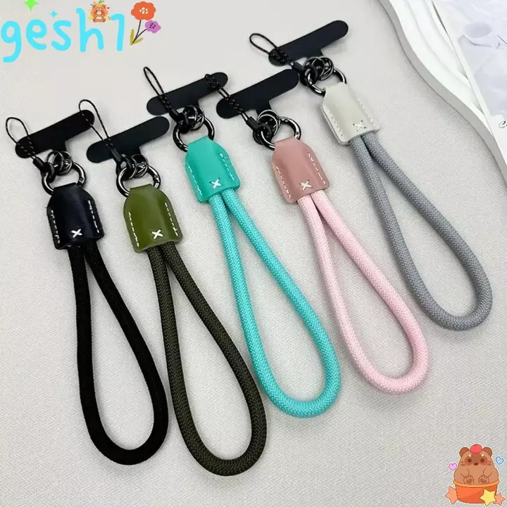 Dây đeo điện thoại dây bện GESH1, Dây buộc kẹp điện thoại bằng da Pu, Dây đeo điện thoại thời trang nữ sang trọng Kawaii Phụ kiện điện thoại