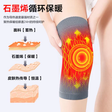 Graphene Miếng Lót Đầu Gối Nam Nữ Khớp Mùa Đông Ấm Cũ Lạnh Chân Có Ngải Cứu Làm Nóng Dành Cho Người Cao Tuổi Bảo Vệ Lạnh