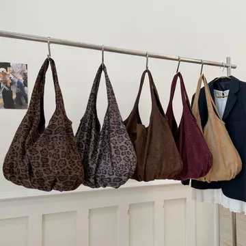 Women's Korean-Style Suede Shoulder Bag – Large, for Work