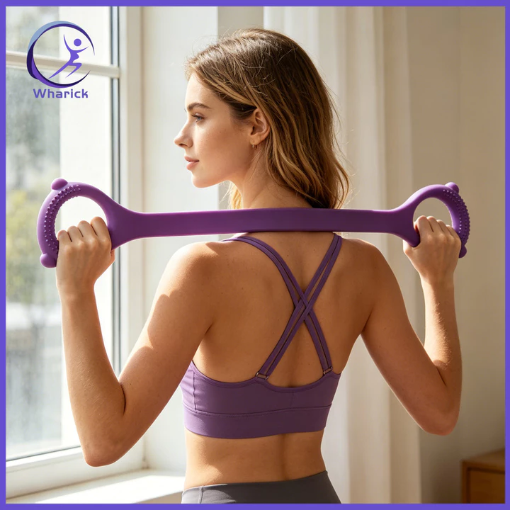Wharick| Hình 8 Dây kháng lực Silicone Dây kháng lực 40lbs Dây kháng lực thể dục có tay cầm chống trượt – Dây đeo đàn hồi giãn nở ngực cho nam nữ Mặt sau cánh tay cho gia đình