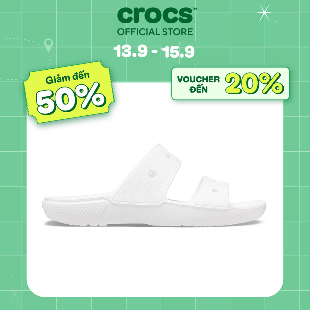 Dép Xăng Đan Unisex Crocs Classic - White - 206761-100