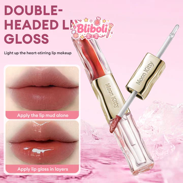 🍓Son Môi Hai Đầu – Son Tint Kết Hợp Gloss Căng Bóng, Giữ Màu Lâu Trôi, Không Dính Cốc