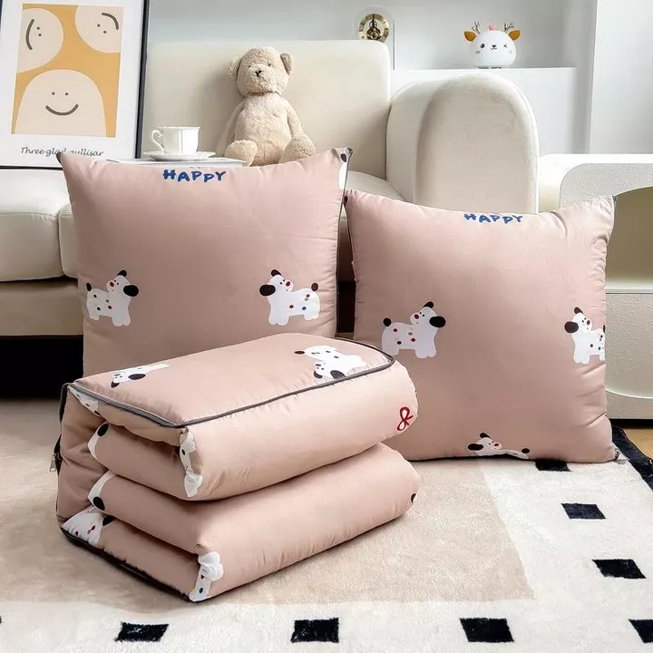 Gối Chăn Phong Cách Mới Hoạt Hình Đa Năng Gối Chăn Văn Phòng Bữa Trưa Nghỉ Chăn Sofa Hai Trong Một Đệm Chăn Xe Gối Chăn Chăn