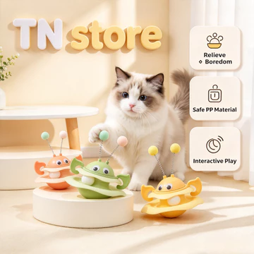 Đồ chơi bàn xoay cho mèo Bóng theo dõi nhiều lớp Bee Tumbler Đồ chơi giải trí tự chơi Chất liệu PP Chống trượt Giảm sự nhàm chán Đồ chơi tập thể dục cho thú cưng cho mèo trong nhà