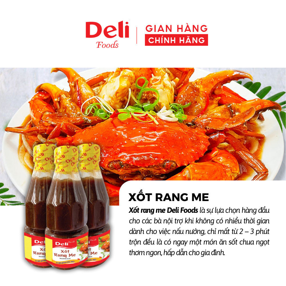 Xốt rang me Deli Foods 280g, Gia vị nấu ăn nêm sẵn, cút lộn xào me, cua rang me, hải sản rang me