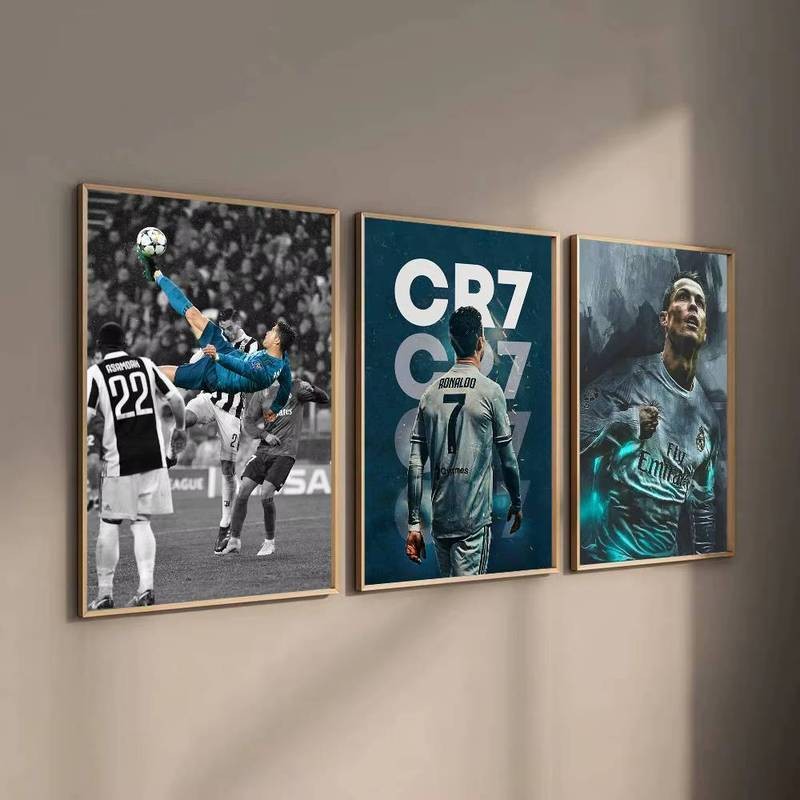Ronaldo Football CR7 Poster Canvas In Thích Hợp Cho Quán Cafe Bar Trang Trí Tường