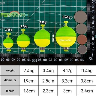 [Fernweh] 5 Chiếc Phao Bobber Câu Cá Có Trọng Lượng Bobbers Nút Xốp EVA Cho Crappie Bluegill Panfish Catfish [MỚI]