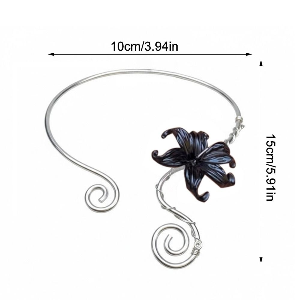 Vòng cổ hoa Iris MERIGGIARE, Vòng cổ cổ hoa đầy màu sắc, Vòng cổ nữ có thể điều chỉnh chiều dài xoắn ốc