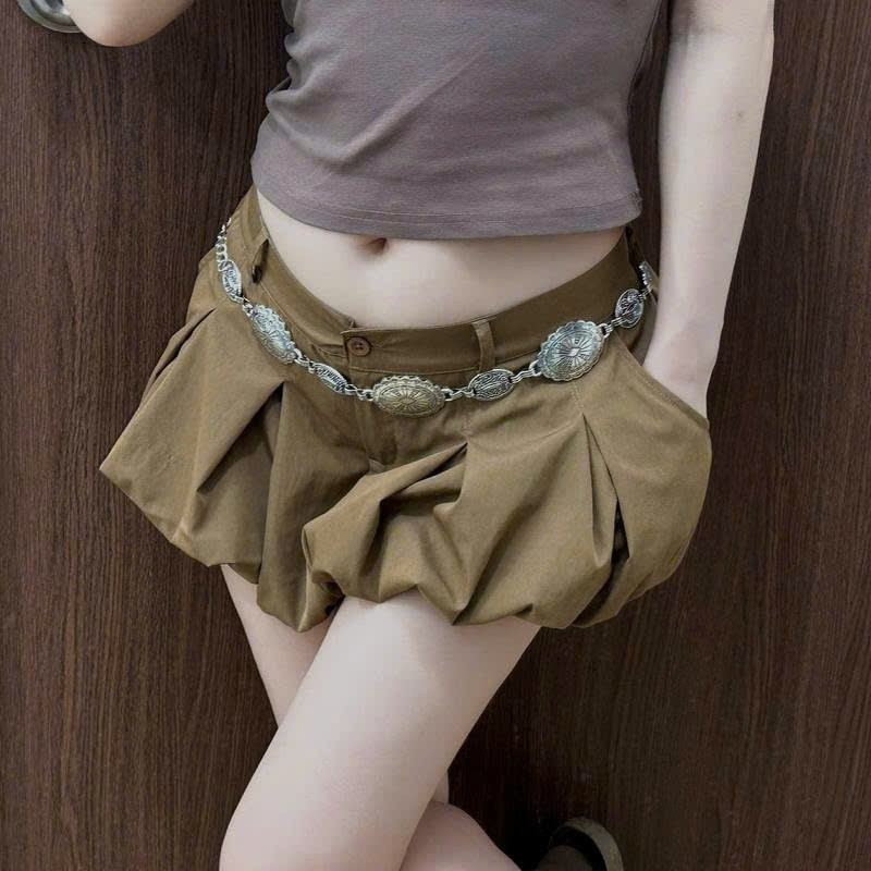 Quần Short Form Bí Phồng Cạp Trễ Chất Gió Nhăn Tôn Dáng Samsu.clothing_Saigon