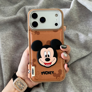 Ốp điện thoại hình chuột đen có khung mạ điện dễ thương Thích hợp cho iPhone17 16 15 14 13 Pro Max Bảo vệ Camera chống sốc Vỏ cứng chống rơi