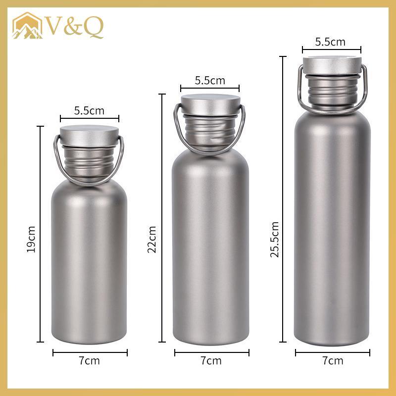Littleloves1 500ml 600ml 750ml Bình Nước Titan Có Thể Tái Sử Dụng Cắm Trại Ngoài Trời Tiếp Liệu Du Lịch Thể Thao Đi Xe Đạp Đi Bộ Đường Dài Cắm Trại Bình Nước EN