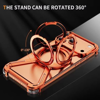 [JLK] Ốp Lưng Kim Loại Titan Chắc Chắn Cho iPhone 17 Pro Max 17Air Hợp Kim Nhôm Ốp Lưng Giá Đỡ Xoay Từ Tính