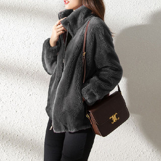 Áo Khoác Chui Đầu Sherpa Phù Hợp Mùa Đông Và Xuân Thu, Chất Liệu Polar Full-Zip Sang Trọng Màu Trơn