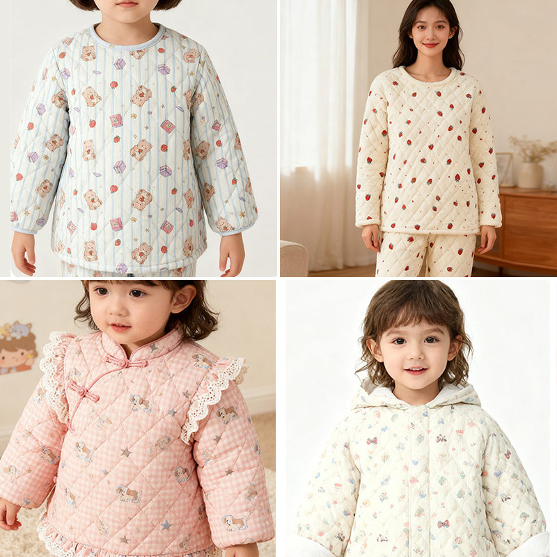 Vải Cotton Dày 50x150cm In Hình Gấu Nhỏ, Phù Hợp May Áo Khoác Handmade Trẻ Em