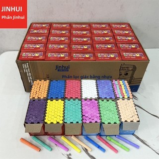 Phấn lục giác, phấn dạy học, phấn học sinh, đen, đỏ, vàng, xanh lá, xanh dương, tím, trắng lựa chọn