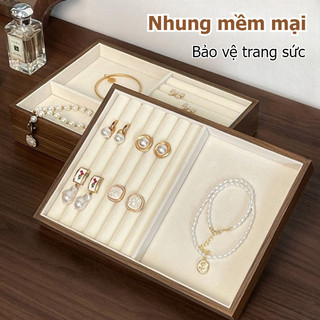 【BabyJoy】Hộp Trang Sức Quả óc chó Hạt Gỗ,Hộp Đựng Trang Sức Bằng Gỗ Óc Chó Phong Cách Retro