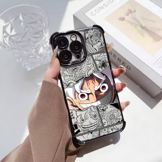 Anime One Piece Luffy Zoro Ốp Lưng Cho Xiaomi MI 15T 14T Pro 15 Ultra 13 14 Pro POCO X7 X3 F5 M3 M4 Pro X5 F4 Ốp Lưng Mạ Silicon Mềm Trong Suốt Chống Rơi Giáp Thời Trang