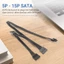 Cáp nguồn HDD ổ cứng 5 chân sang 3 SATA Chỉ dành cho bộ nguồn mô-đun V550 V650 V750 V850 V1000 V1000