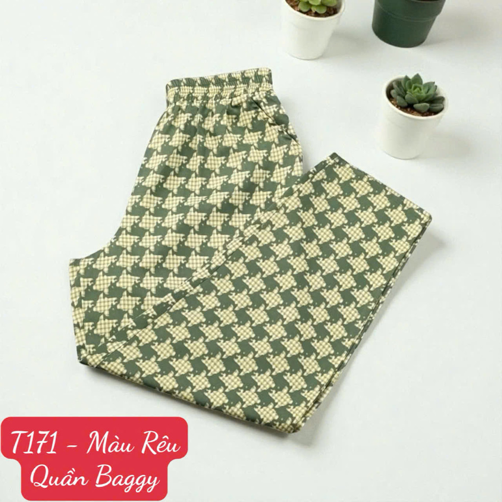 T171 Quần Baggy - Vải Lụa Mango - Dài quần 92cm - Ống 16cm