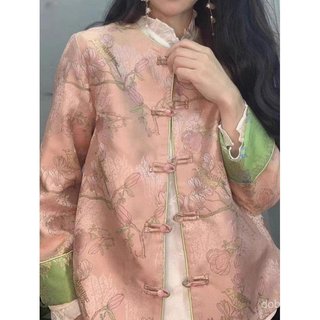 Áo khoác nữjacquard thanh lịch, style retro mùa xuân, phù hợp xu hướng phương tây