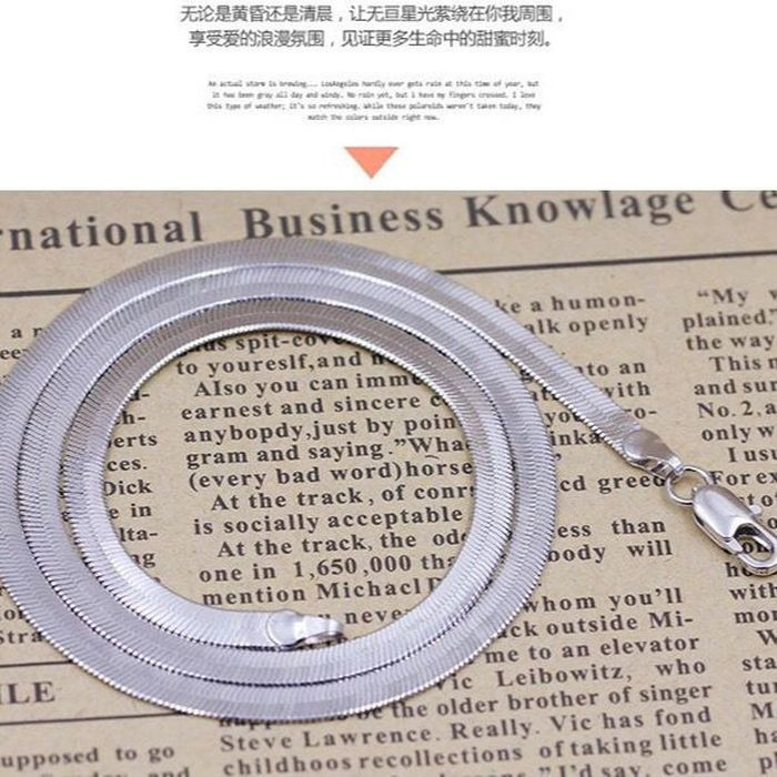 Bạc 925 4mm Dây Xích Vòng Cổ Nữ, Phong Cách Sang Trọng Cho Cặp Đôi