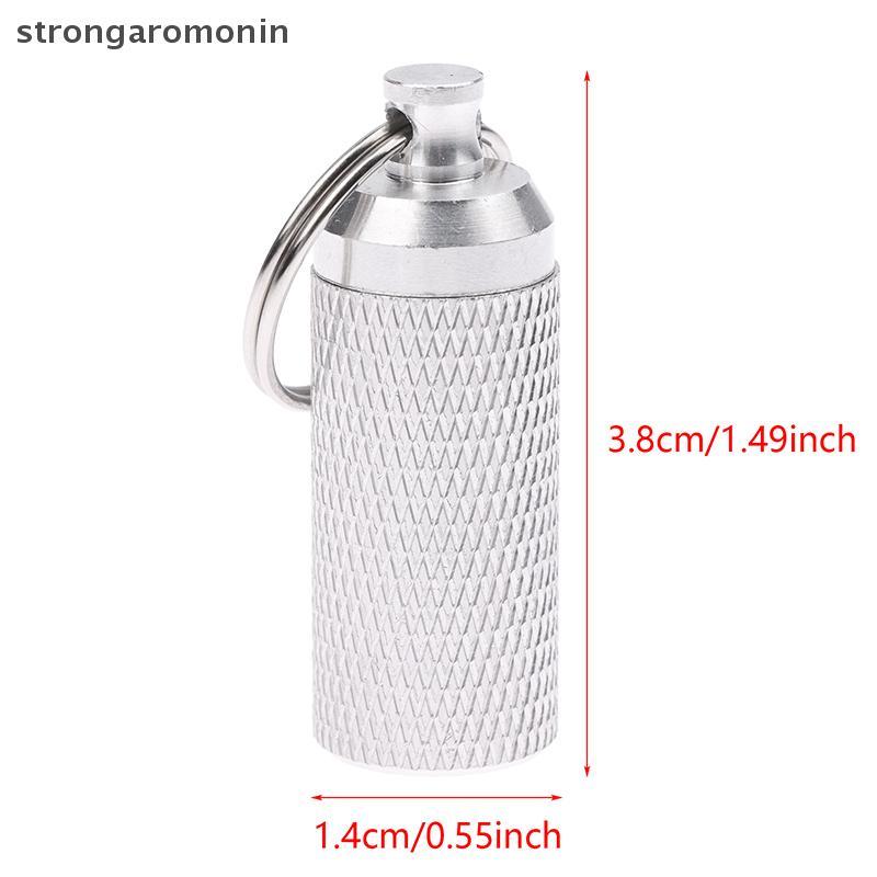 ST 1 Hợp Kim Nhôm Chống Thấm Nước Thuốc Hình Hộp Đựng Chai Hộp Đựng Móc Khóa Hộp Đựng Thuốc Hộp Đựng Chìa Khóa ST