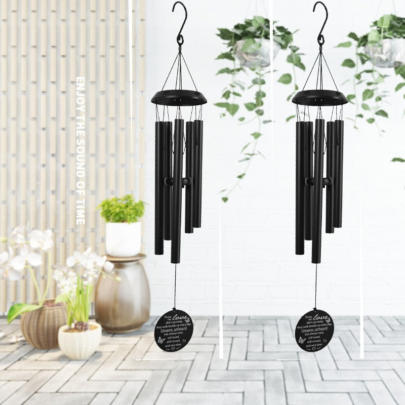 Chuông gió nhạc thiền,Chuông Gió 6 Thanh Phong Thuỷ Hợp Kim Nhôm,trang trí sân vườn và ban công