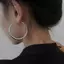 AqToCna 1 Cặp Cổ Điển Hình Học Đơn Giản Tròn Vòng Lớn Bông Tai Dành Cho Nữ Hợp Thời Trang Đơn Giản Phóng Đại Bông Tai Tròn Lớn Phụ Kiện AqToCna