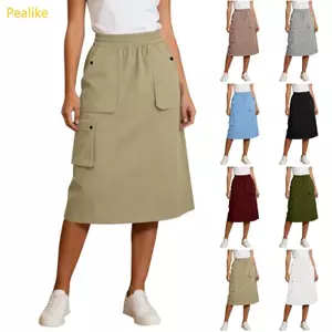 Pealike Nữ Hàng Hóa Váy Co Giãn Eo Tiện Ích Bảo Hộ Lao Động Váy Có Nhiều Túi Rời Chữ A Thường Ngày Ngoài Trời
